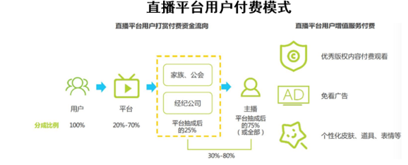 直播平台用户付费模式