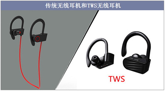 传统无线耳机和TWS无线耳机