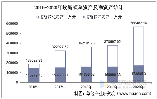 2016-2020年埃斯顿总资产及净资产统计