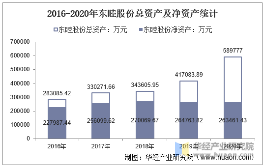 2016-2020年东睦股份总资产及净资产统计