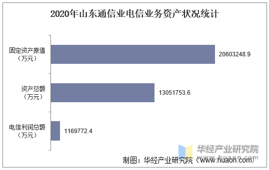 2020年山东通信业电信业务资产状况统计