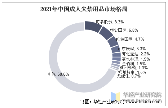 2021年中国成人失禁用品市场格局