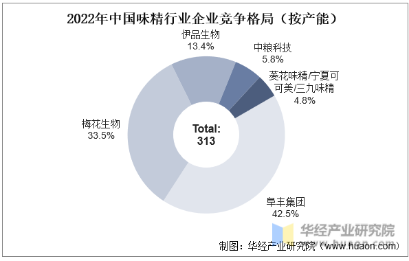 2022年中国味精行业企业竞争格局（按产能）