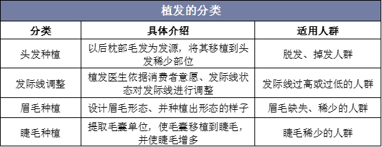 植发的分类