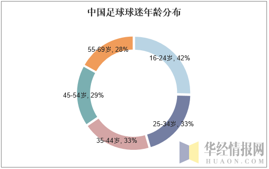 中国足球球迷年龄分布