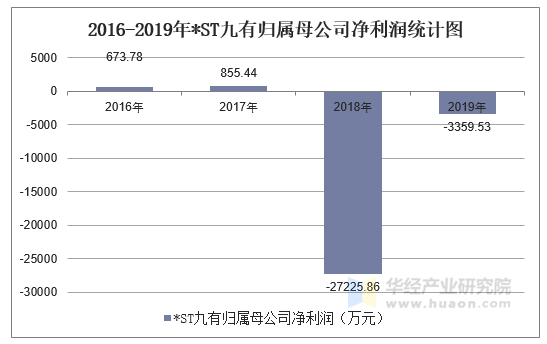 2016-2019年*ST九有归属母公司净利润统计图