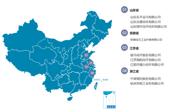 2019年中国锦纶帘子布主要生产商区域分布情况