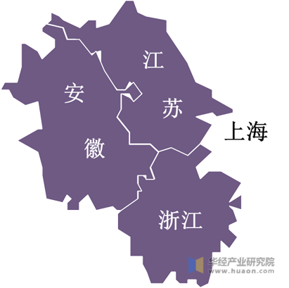长江三角洲地区区域分布图