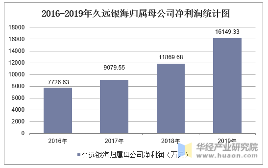 2016-2019年久远银海归属母公司净利润统计图