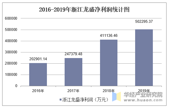 2016-2019年浙江龙盛净利润统计图