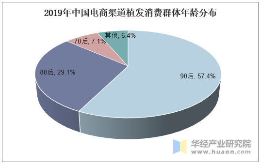 2019年中国电商渠道植发消费群体年龄分布