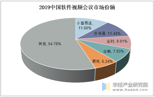 2019年中国软件视频会议市场份额