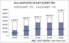 2016-2020年沧州大化（600230）总资产、总负债、营业收入、营业成本及净利润统计