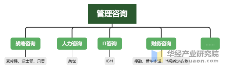 管理咨询的部分分类及代表公司