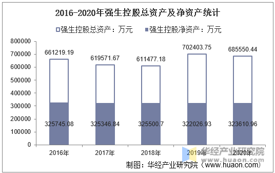 2016-2020年强生控股总资产及净资产统计