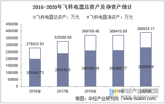 2016-2020年飞科电器总资产及净资产统计