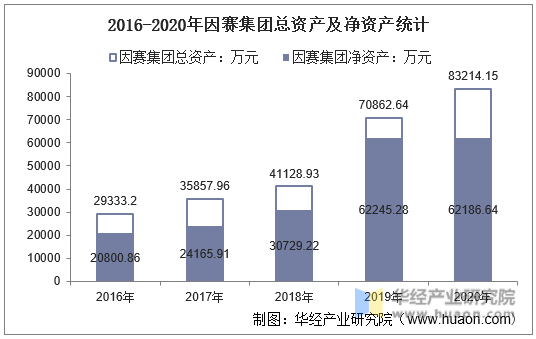 2016-2020年因赛集团总资产及净资产统计