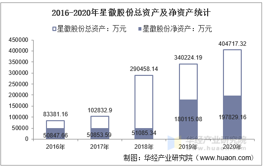 2016-2020年星徽股份总资产及净资产统计