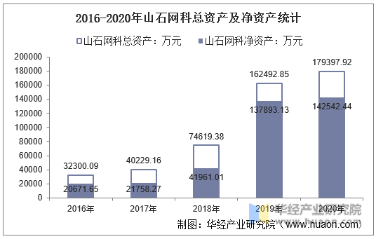 2016-2020年山石网科总资产及净资产统计
