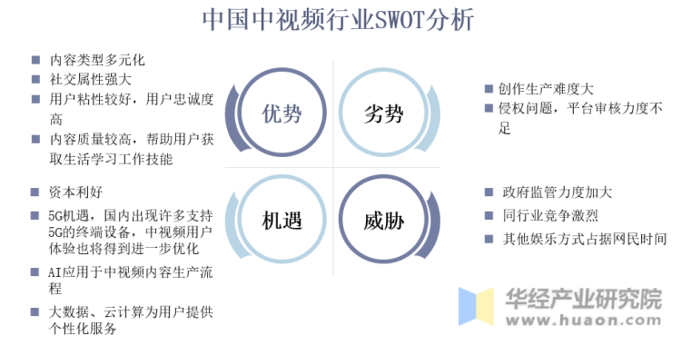 中国中视频行业SWOT分析