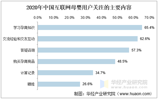 2020年中国互联网母婴用户关注的主要内容