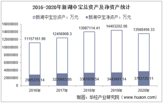 2016-2020年新湖中宝（600208）总资产、总负债、营业收入、营业成本及净利润统计