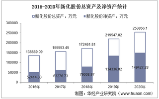 2016-2020年新化股份（603867）总资产、总负债、营业收入、营业成本及净利润统计