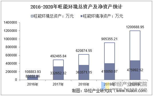 2016-2020年旺能环境总资产及净资产统计