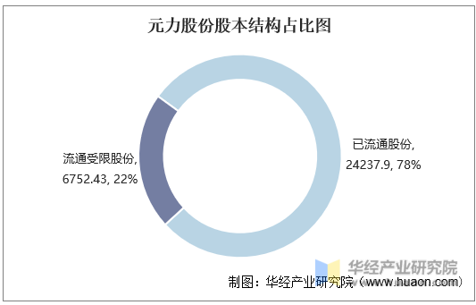 元力股份股本结构占比图