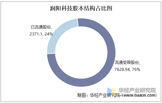 润阳科技股本结构占比图