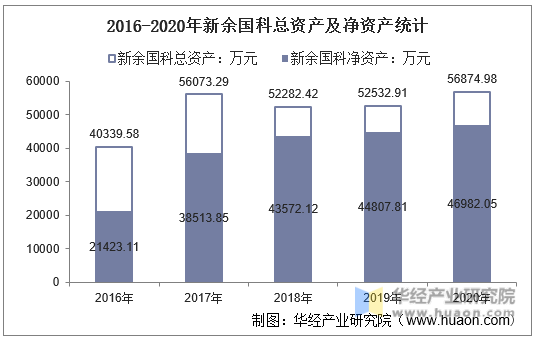 2016-2020年新余国科总资产及净资产统计