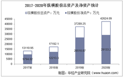 2017-2020年纵横股份（688070）总资产、总负债、营业收入、营业成本及净利润统计