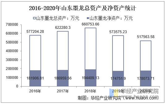 2016-2020年山东墨龙总资产及净资产统计
