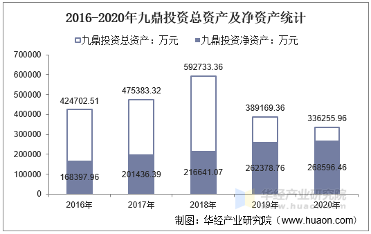 2016-2020年九鼎投资总资产及净资产统计