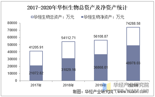 2017-2020年华恒生物总资产及净资产统计