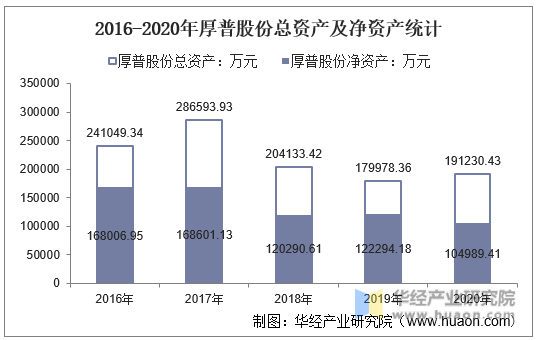 2016-2020年厚普股份总资产及净资产统计