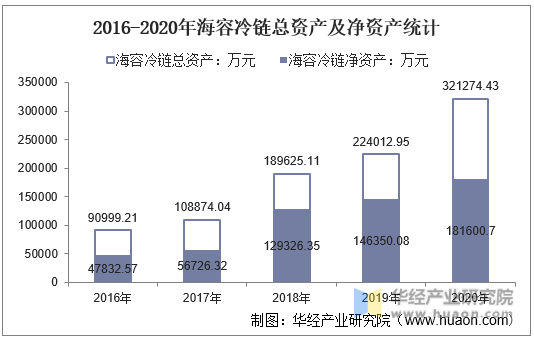 2016-2020年海容冷链总资产及净资产统计