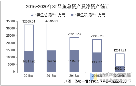 2016-2020年ST昌鱼总资产及净资产统计
