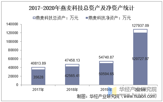 2017-2020年燕麦科技总资产及净资产统计