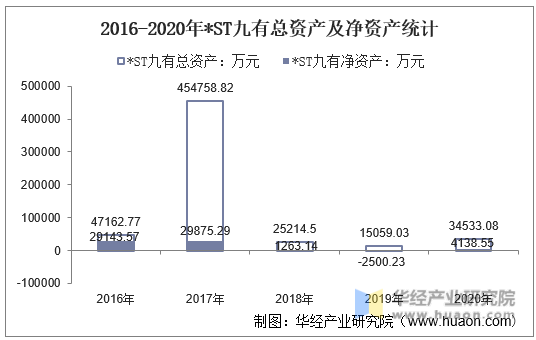 2016-2020年*ST九有总资产及净资产统计