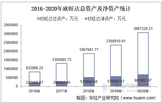 2016-2020年欣旺达总资产及净资产统计