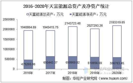 2016-2020年天富能源总资产及净资产统计