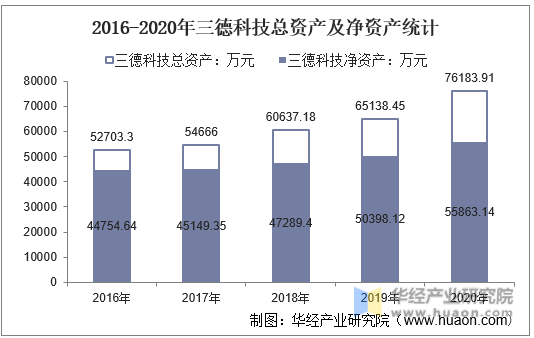 2016-2020年三德科技总资产及净资产统计