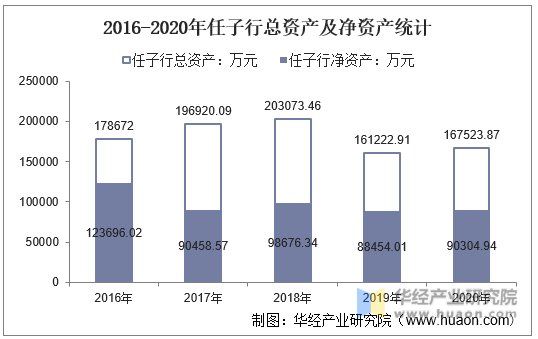 2016-2020年任子行总资产及净资产统计