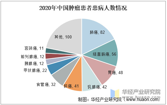 2020年中国肿瘤患者患病人数情况