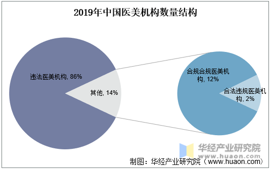 2019年中国医美机构数量结构