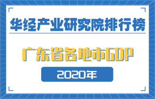 2020年广东省各地市GDP排行榜：广州、深圳占全省GDP总量近一半