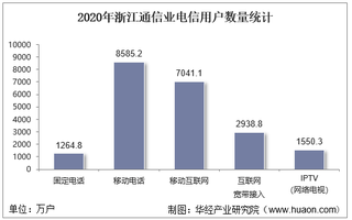 2020年浙江通信业电信用户、电信业务及电信资产统计分析