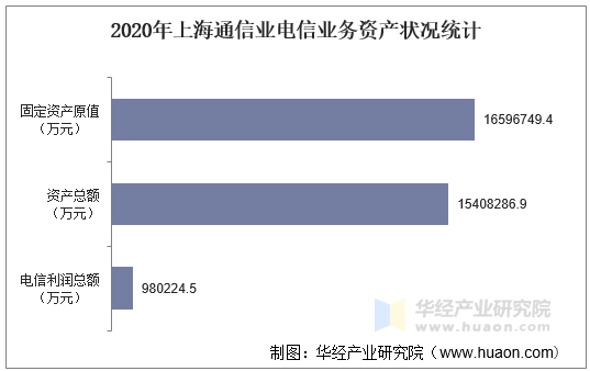 2020年上海通信业电信业务资产状况统计
