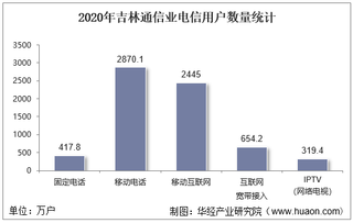 2020年吉林通信业电信用户、电信业务及电信资产统计分析